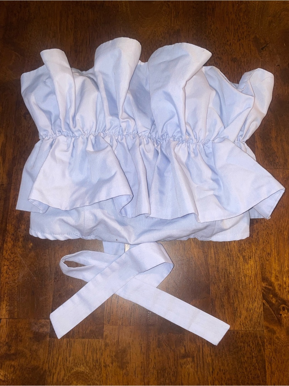 Blue Ribbon Crop Top